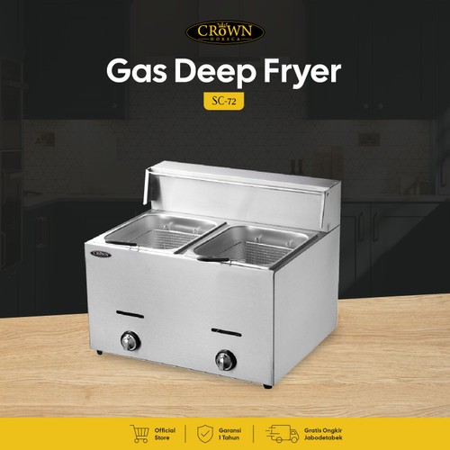 [EZO.1300050] Gas Deep Fryer SC-72 Crown Horeca
