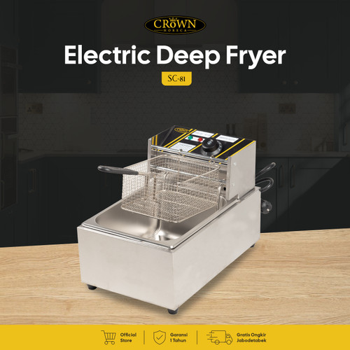 [EZO.1300052] Electric Deep Fryer SC-81 Crown Horeca