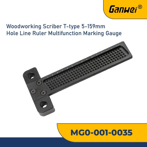 [EZM.2600321] GANWEI 0035 PENGGARIS MULTIFUNGSI MARKING SCRIBER HOLE T RULER 5-159MM