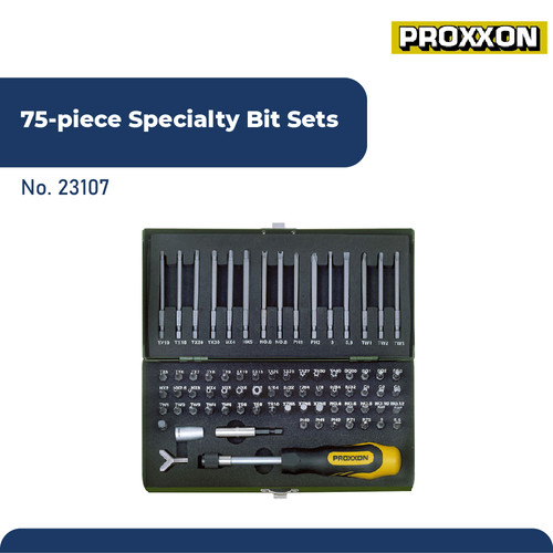 [EZM.2600365] PROXXON 23107 OBENG SET 75-PIECE SUPER SAFETY AND SPECIALTY BIT SET.