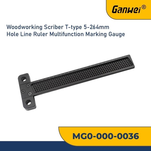 [EZM.2600384] GANWEI 0036 PENGGARIS MULTIFUNGSI MARKING SCRIBER HOLE T RULER 5-264MM