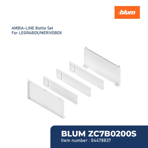 BLUM SEKAT RAK AMBIA LINE  BOTTLE SET ZC7B0200S (SILK WHITE)