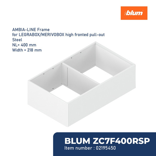 BLUM SEKAT RAK AMBIA-LINE FRAME LEGRA/MERIVO HIGH L=400MM W=218MM
