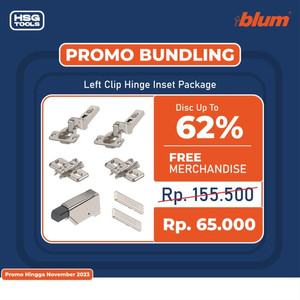 [EZM.2600404] BLUM PROMO PAKET LENGKAP ENGSEL FULL BUNGKUK HINGE 100° INSET LEFT