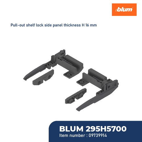 [EZM.2600518] BLUM PENGUNCI STOPPER REL LACI PULL-OUT SHELF-LOCK DRAWER H=16MM GREY