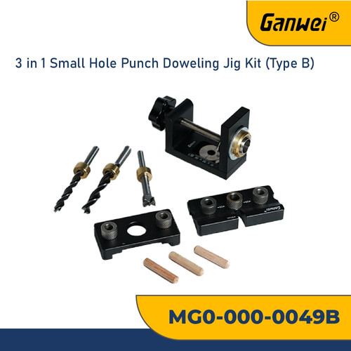 [EZM.2601532] GANWEI 0049B DOWEL JIG ALAT PELUBANG 3IN1 HOLE PUNCH DOWELING JIG KIT