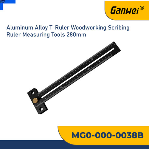 [EZM.2600538] GANWEI 0038B PENGGARIS T ALUMINUM WOODWORKING SCRIBE T-RULER 280MM