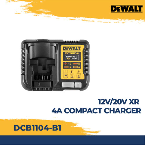 DEWALT DCB1104-B1 CHARGER BATERAI 12V/20V XR 4A COMPACT CHARGER