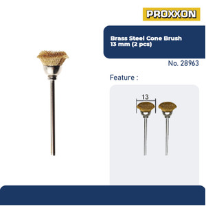 [EZM.2600580] PROXXON 28963 KEPALA SIKAT KAWAT MINI BRAS WIRECONE BRUSH O13MM 2PCS