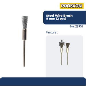 [EZM.2600697] PROXXON 28951 KEPALA SIKAT KAWAT MINI STEEL WIRE BRUSH, O 8 MM, 2 PCS