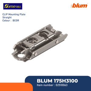[EZM.2600726] BLUM MOUNTING ENGSEL 175H3100 CLIP MOUNTING PLAT STRAIGHT 0MM SCREW-ON