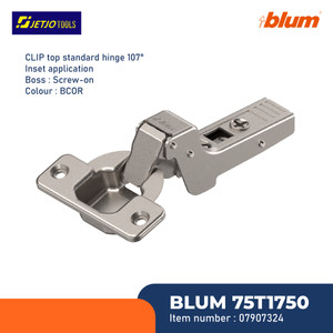 [EZM.2600732] BLUM ENGSEL SENDOK 75T1750 CLIP TOP STANDARD HINGE 107 INSET APLIKASI