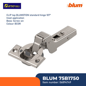[EZM.2600733] BLUM ENGSEL SENDOK 75B1750 CLIPTOP BLUMOTION HINGE 107 INSET APLIKASI