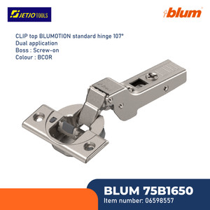 [EZM.2600734] BLUM ENGSEL SENDOK 75B1650 CLIP TOP BLUMOTION HINGE 107 DUAL APLIKASI