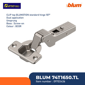 [EZM.2600736] BLUM ENGSEL SENDOK 74T1650 CLIP TOP STANDAR HINGE 107 DUAL & UNSPRUNG
