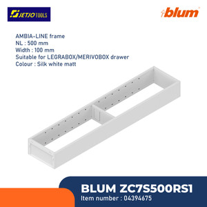 [EZM.2600741] BLUM SEKAT RAK/LACI ZC7S500RS1 AMBIALINE DRAWER FRAME 100MM HT=51.05MM