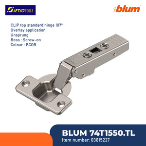 [EZM.2600742] BLUM ENGSEL SENDOK 74T1550 CLIP TOP HINGE 107° OVERLAY & UNSPRUNG