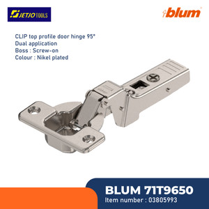 [EZM.2600755] BLUM ENGSEL SENDOK 71T9650 CLIP TOP PROFILE DOOR 95° DUAL APPLICATION