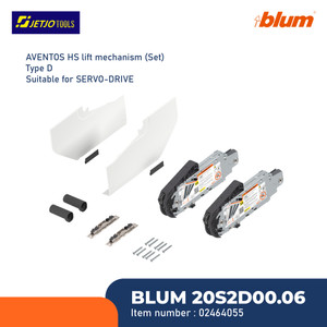 [EZM.2600762] BLUM ENGSEL LIFT UP 20S2D00.05 AVENTOS HS UP & OVER SYSTEM SET TYPED