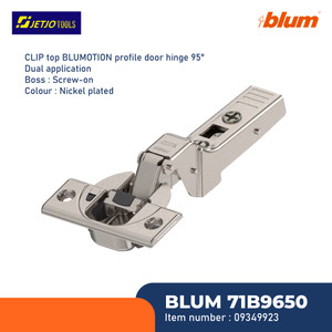 [EZM.2600764] BLUM ENGSEL SENDOK 71B9650 CLIP TOP BLUMOTION HINGE NICKEL 95° DUAL