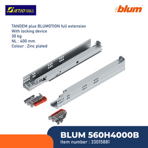 [EZM.2600768] BLUM REL LACI TANDEM RUNNERS COMBO NL=400MM W=30KG MOTION FULL EXTEND