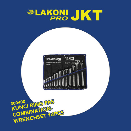 [EZM.2601127] 300400 LAKONI PRO KUNCI RING PAS COMBINATIONWRENCHSET 14PCS 3/8"-11/4"