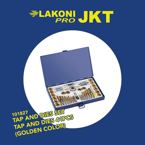[EZM.2601139] 101827 LAKONI PRO TAP AND DIES SET TAP AND DIES 41PCS (Golden color)