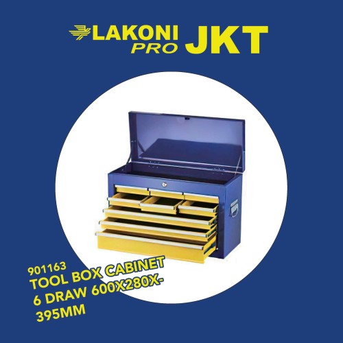 [EZM.2601328] 901163 LAKONI PRO TOOL BOX CABINET 6 DRAW 600x280x395MM