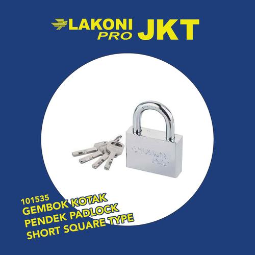 [EZM.2601484] 101535 LAKONI PRO GEMBOK KOTAK PENDEK PADLOCK SHORT SQUARE TYPE 70mm