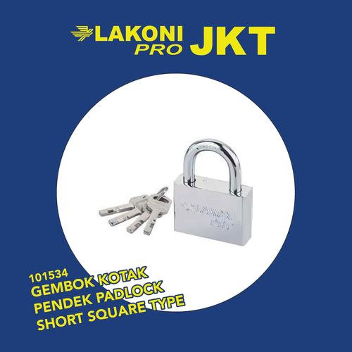 [EZM.2601485] 101534 LAKONI PRO GEMBOK KOTAK PENDEK PADLOCK SHORT SQUARE TYPE 60mm