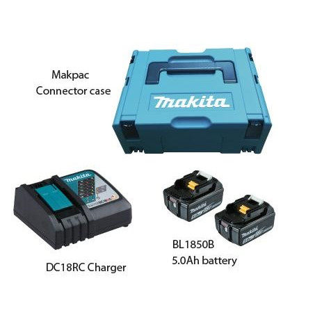 [EZM.3500607] Makita Power Source Kit MKP1RT182 Baterai 1850 18 V 5Ah + Charger 18V