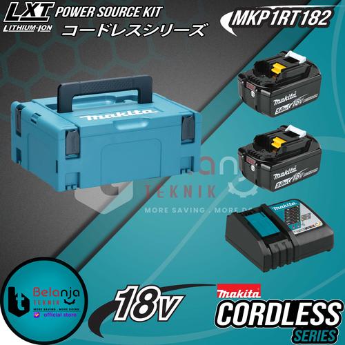 [EZM.3500607] Makita Power Source Kit MKP1RT182 Baterai 1850 18 V 5Ah + Charger 18V