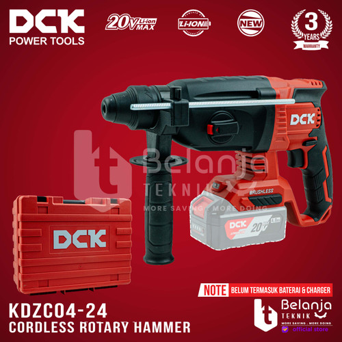 [EZM.3500613] DCK Rotary Hammer Cordless KDZC04-24 Mesin Bor Beton SDS Unit Only 20V