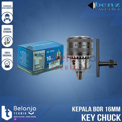 [EZM.3500622] Benz Kepala Bor Kones 16 mm Drill Chuck Kones Polos Sok B16 B 16 16mm