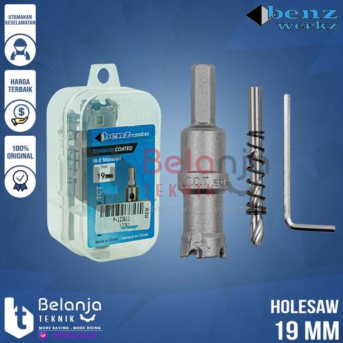 [EZM.3500625] Benz Mata Bor Holesaw TCT 19mm Mata Bor Plong Besi 19 MM Pelubang Besi