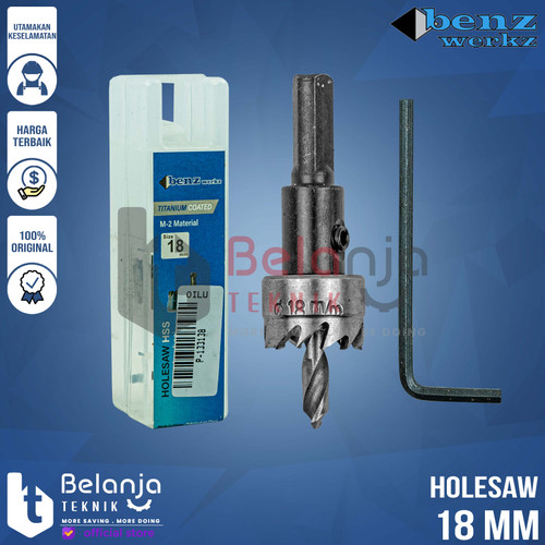 [EZM.3505574] Benz Mata Bor Holesaw HSS 18mm Mata Bor Plong Besi 18 MM Pelubang Besi