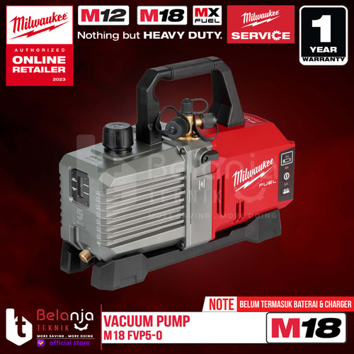 [EZM.3500665] Milwaukee Vacuum Pump 5CFM Cordless FVP5-0 Mesin Pompa Vacum AC 18V