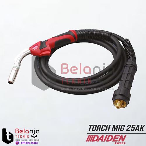 [EZM.3500671] Daiden Stang Las Mig Torch 25AK 4 Meter Euro Connector 25 AK 300 A