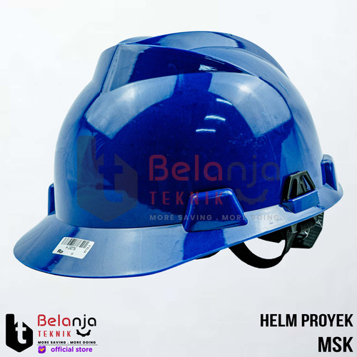 [EZM.3500681] MSK Helm Proyek Safety Helm SNI Biru Helm Proyek Tukang Safety Helm
