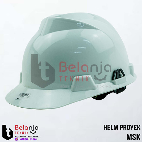 [EZM.3500682] MSK Helm Proyek Safety Helm SNI Putih Helm Proyek Tukang Safety Helm