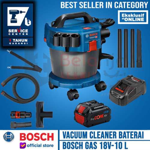 [EZM.3506208] Bosch Mesin Sedot Debu Cordless GAS 18V-10L + Baterai Procore 18V 8 AH