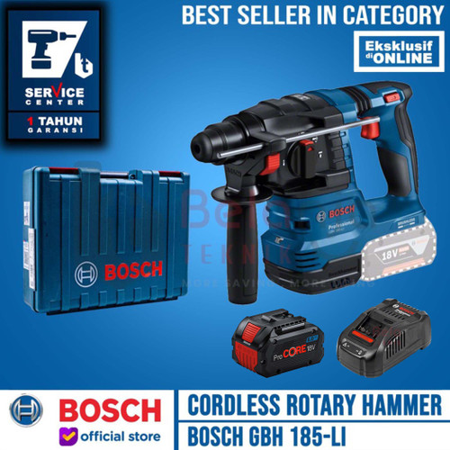 [EZM.3500698] Bosch Rotary Hammer Cordless GBH 185-Li Bor Beton Set Procore 18V 8 AH