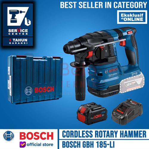[EZM.3500698] Bosch Rotary Hammer Cordless GBH 185-Li Bor Beton Set Procore 18V 8 AH