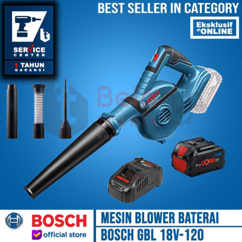 [EZM.3500700] Bosch Mesin Hand Blower Cordless GBL 18V-120 + Baterai Procore 8 AH