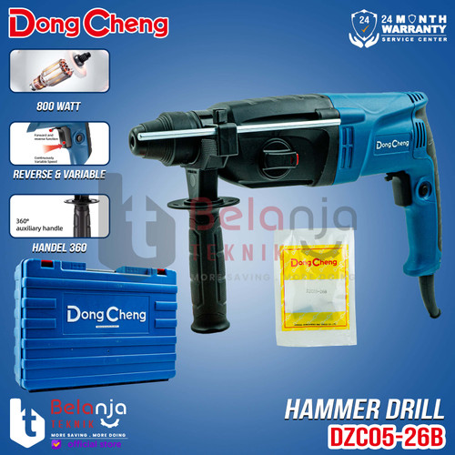 [EZM.3500706] Dongcheng Mesin Bor Beton DZC05-26B Rotary Hammer SDS 26MM 3 Mode