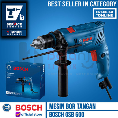 [EZM.3500724] Bosch GSB 600 Mesin Bor Tangan Listrik Beton 13mm Impact Drill GSB600