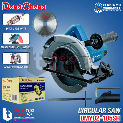 [EZM.3500727] Dongcheng Mesin Circular Saw 7 In DMY02-185SH Sirkel Potong Kayu 1100W