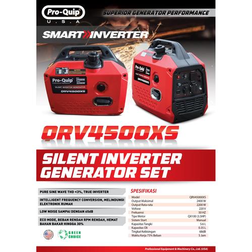 [EZM.3500729] Proquip Generator Silent Inverter QRV4000IS Genset Bensin 2400 Watt