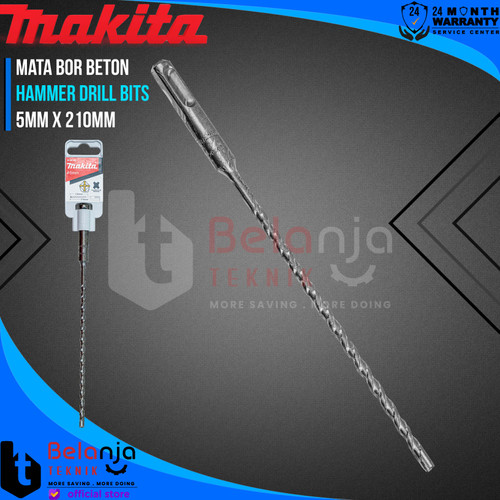 [EZM.3500737] Makita Mata Bor Beton 5MM X 210MM SDS Plus Mata Hammer Drill Bits 5 MM