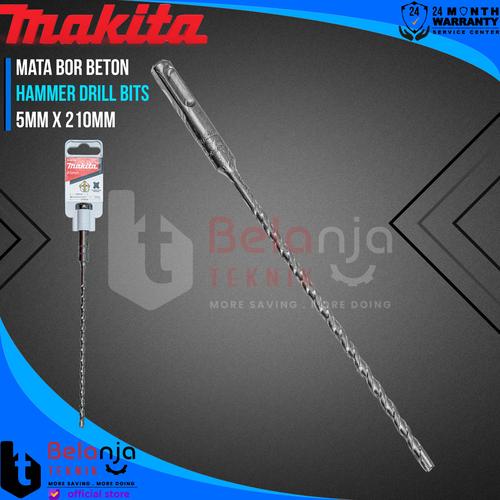 [EZM.3500737] Makita Mata Bor Beton 5MM X 210MM SDS Plus Mata Hammer Drill Bits 5 MM